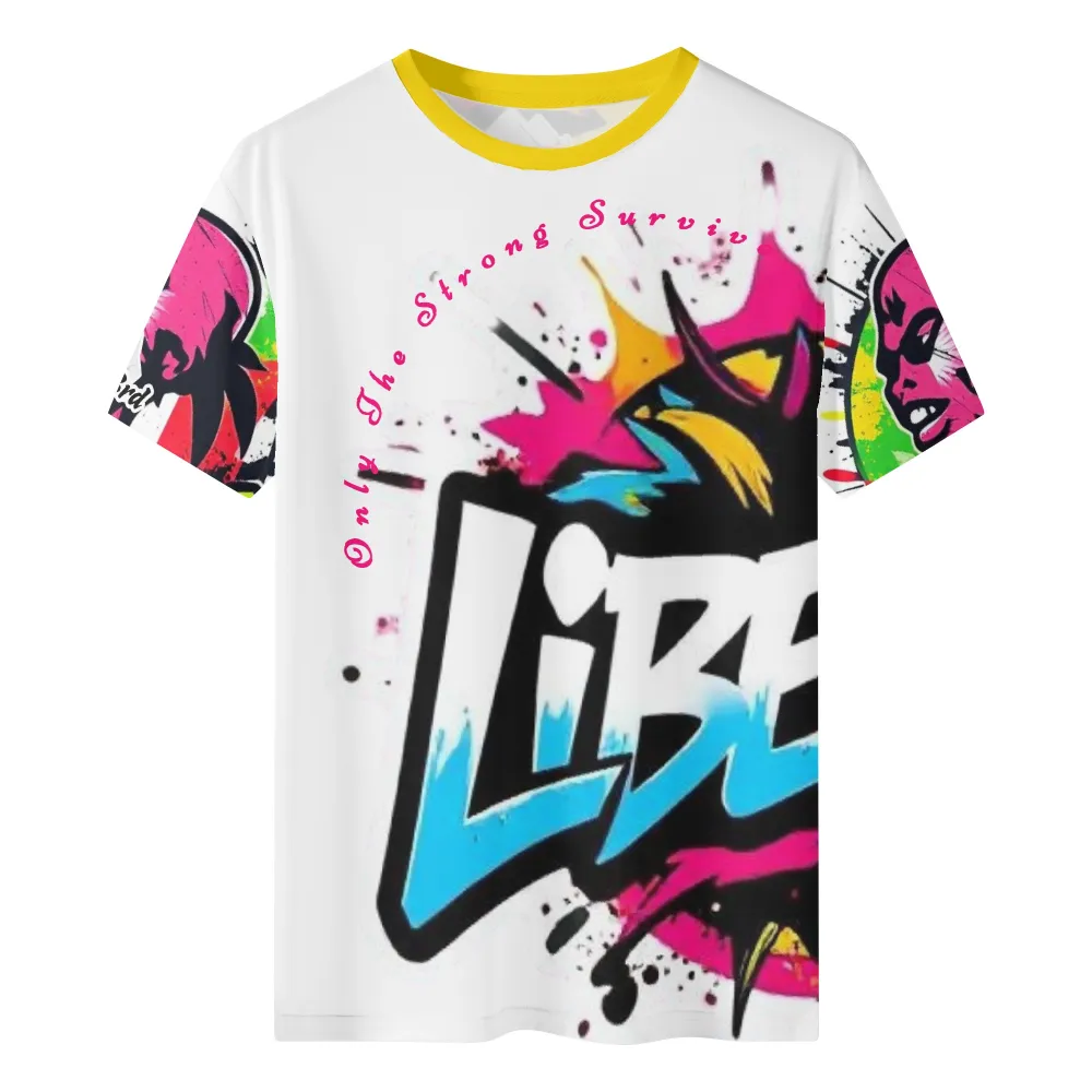 Men's Limited Edition Foreignbreed Liberia All Over Print Classic T-Shirt, Polyester Fabric, Machine Washable