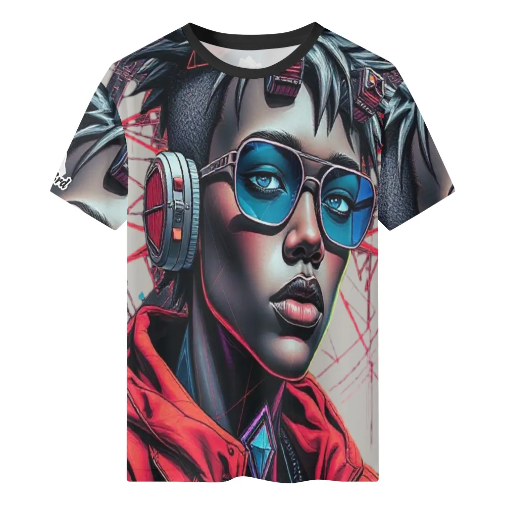 High Life Men's All Over Print Alien Style Polyester Classic T-Shirt - Space Mission Ready, Breathable Fabric, Modern Style