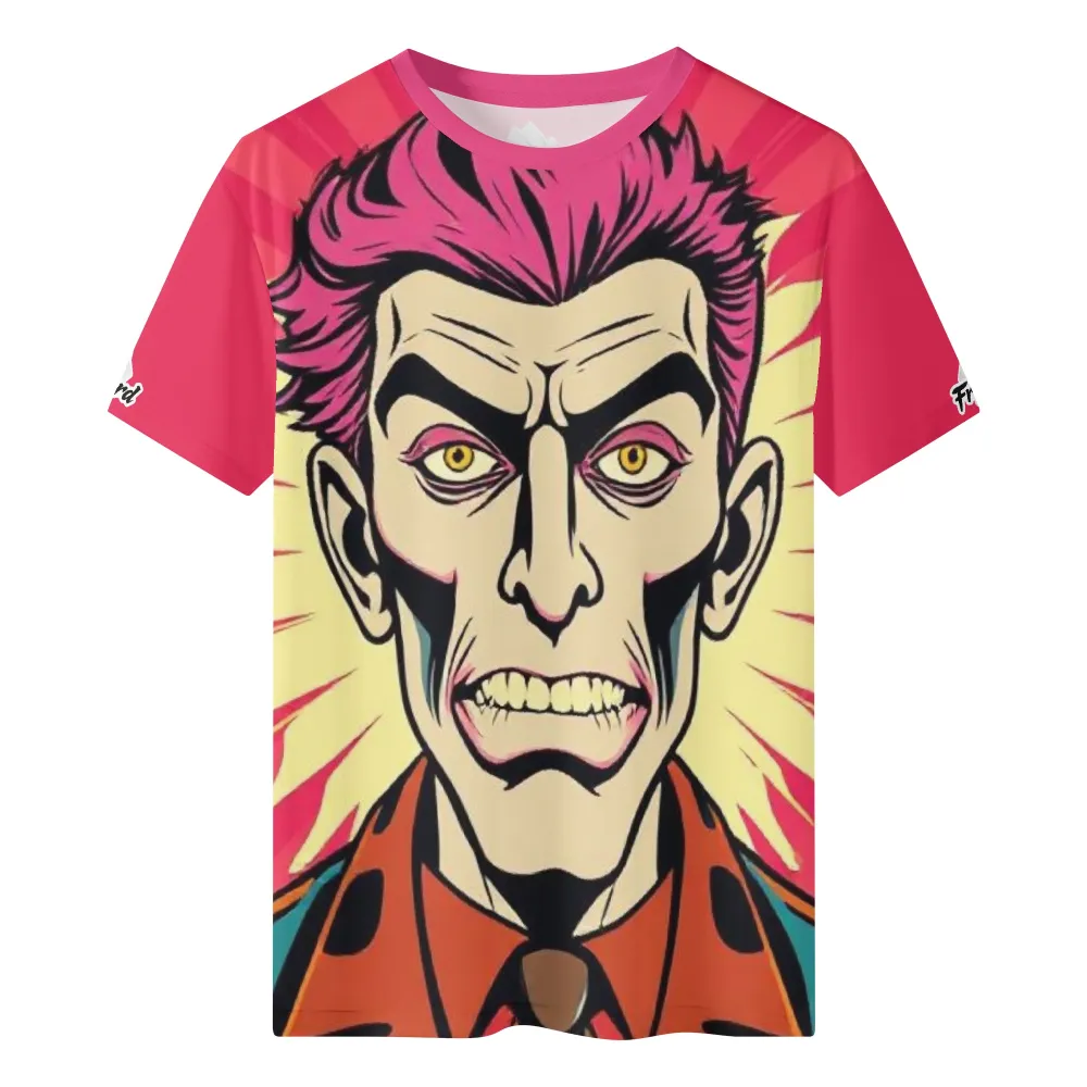 Polyester T-Shirt, All Over Joker Print for Men, Breathable & Durable, Perfect for Daily Wear