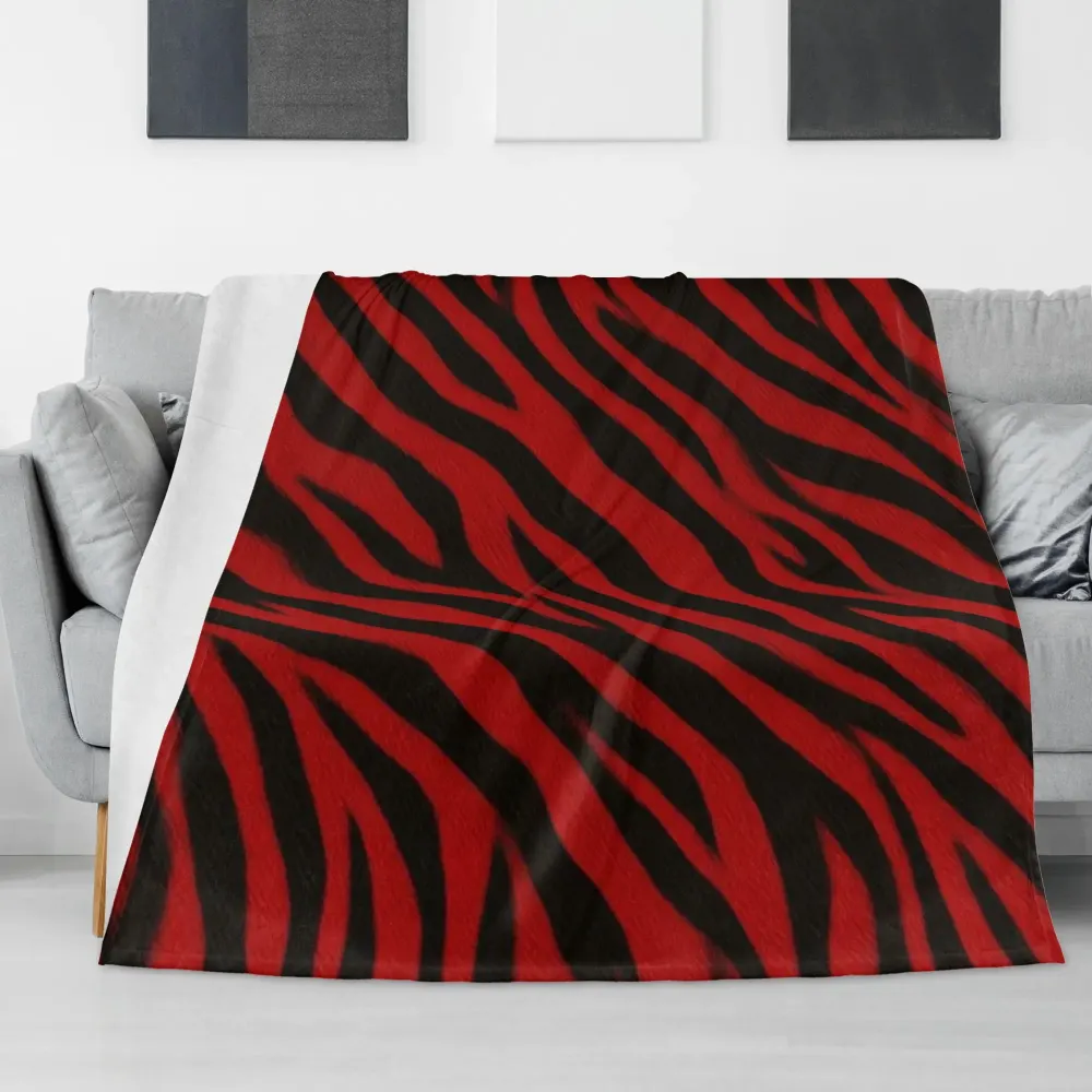 Embrace Luxury with Our Red Tiger Stripe Blanket – Your Ultimate Cozy Companion!