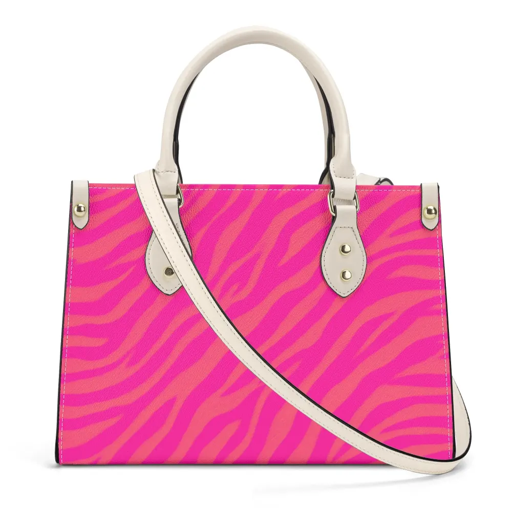 Chic Fuchsia PU Leather Handbag for Women with Shoulder Strap – Stylish and Elegant Choice