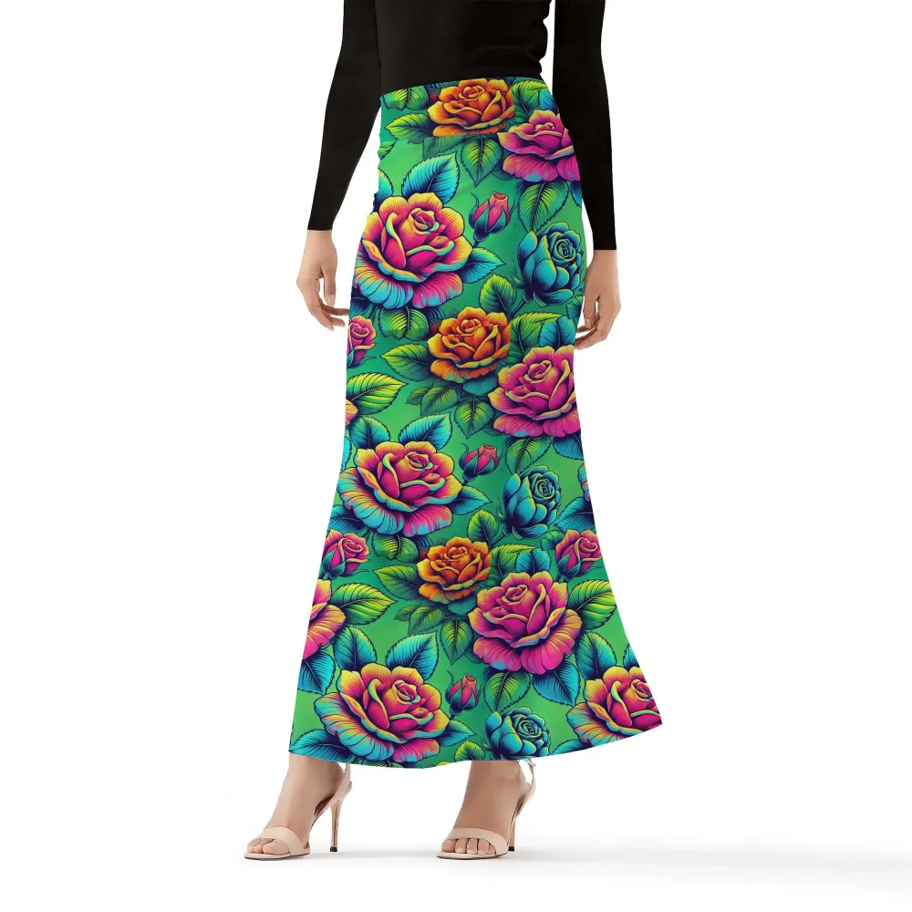 Introducing the Women's Wrap Fishtail Long Skirt