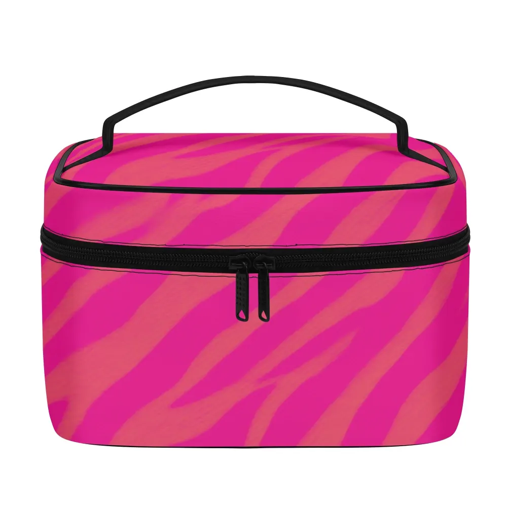 Pink-Orange Tiger Stripe Cosmetic Bag – Your Adventure Awaits
