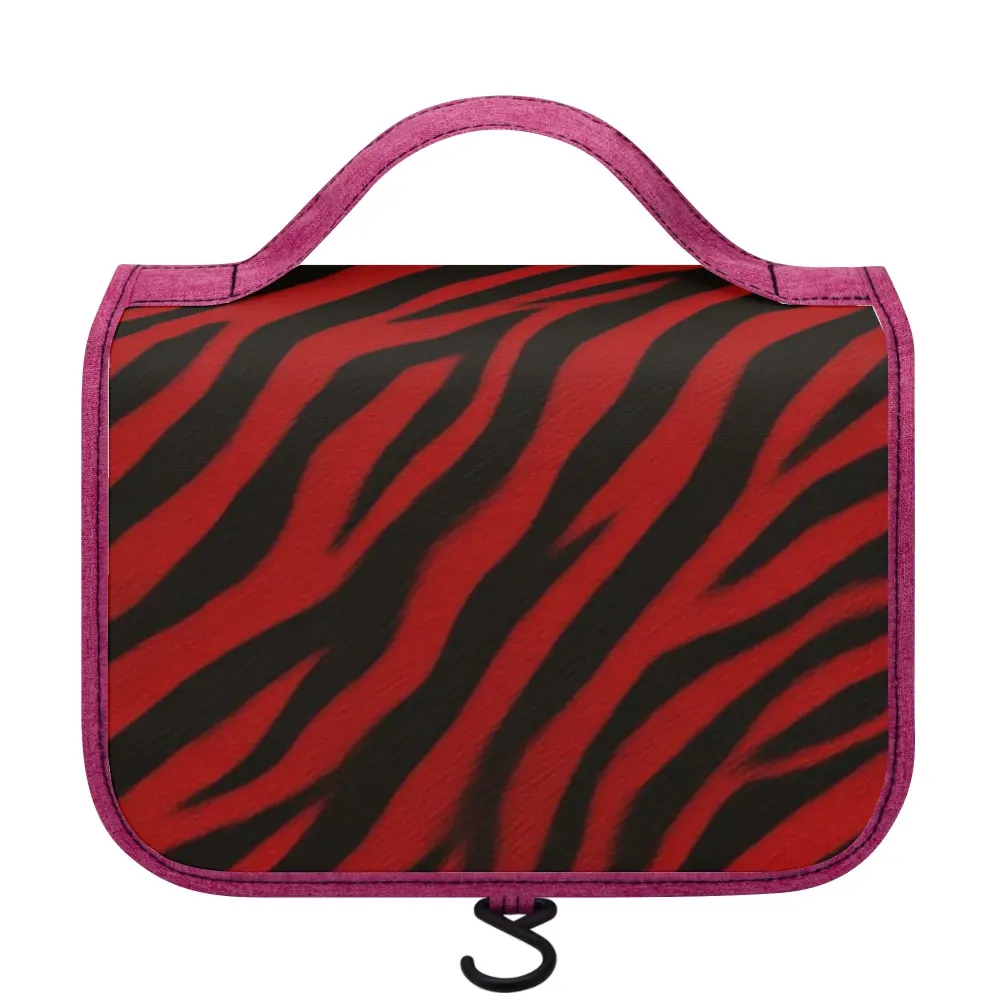 Travel Essentials Organizer Bag - Sturdy Canvas & Polyester, Multiple Pockets, Built-in Hooks