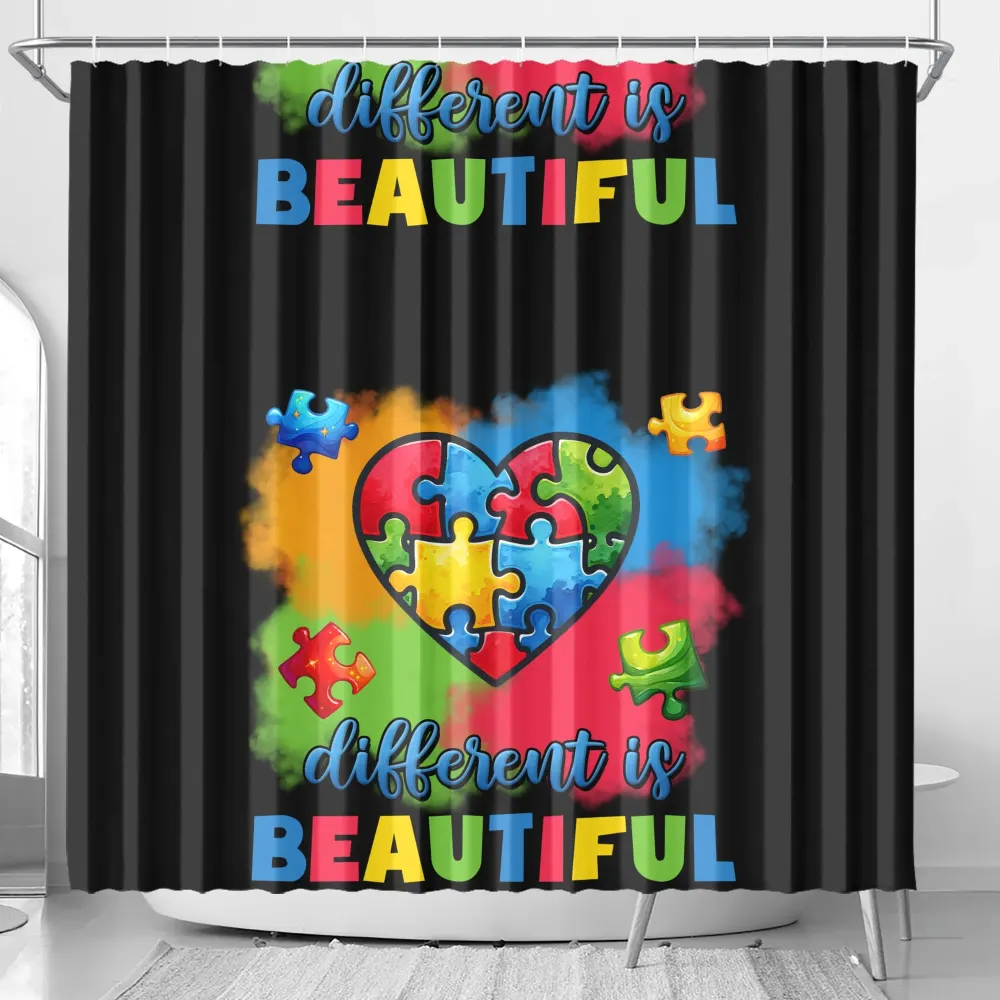 "Supporting Autism" Shower Curtain