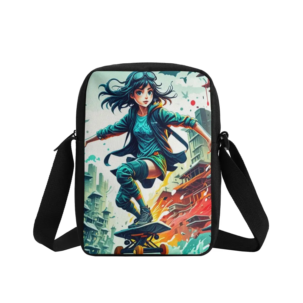 Anime Skate Girl Cross-Body Bag
