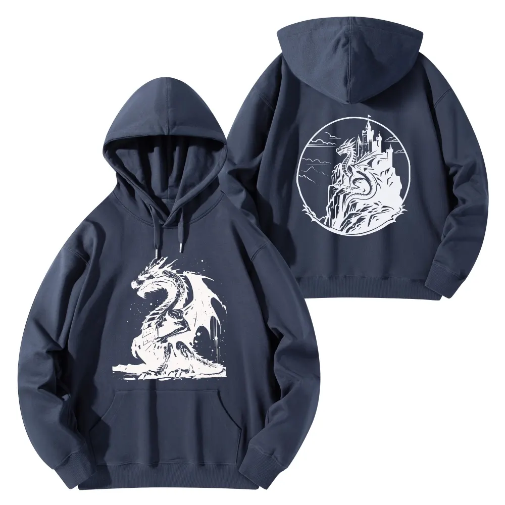 Unisex Ancient dragon Cotton Hoodie