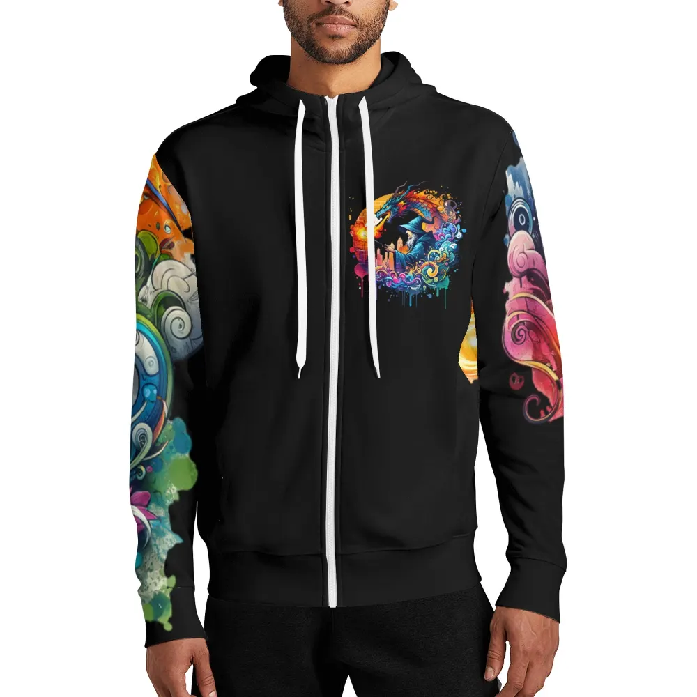 Bright Dragon Adult Turtleneck Hoodie