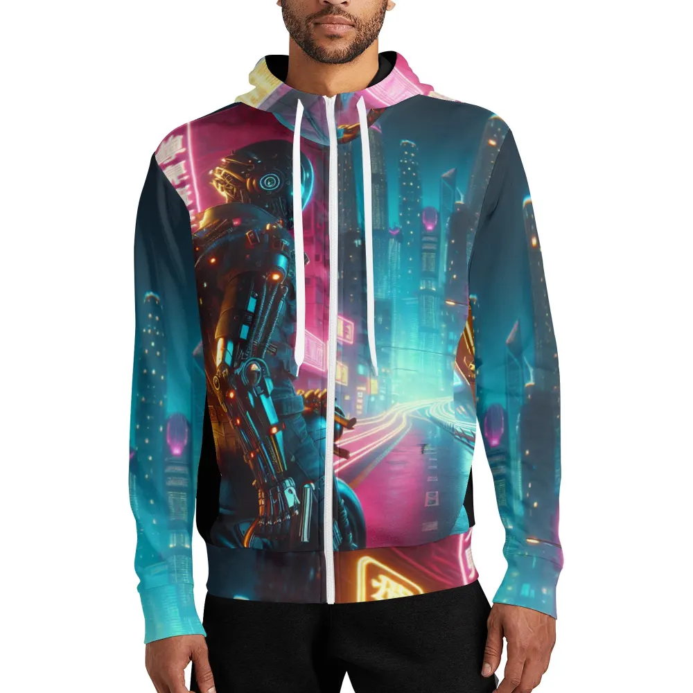 Adult Cyber Punk Turtleneck Hoodie
