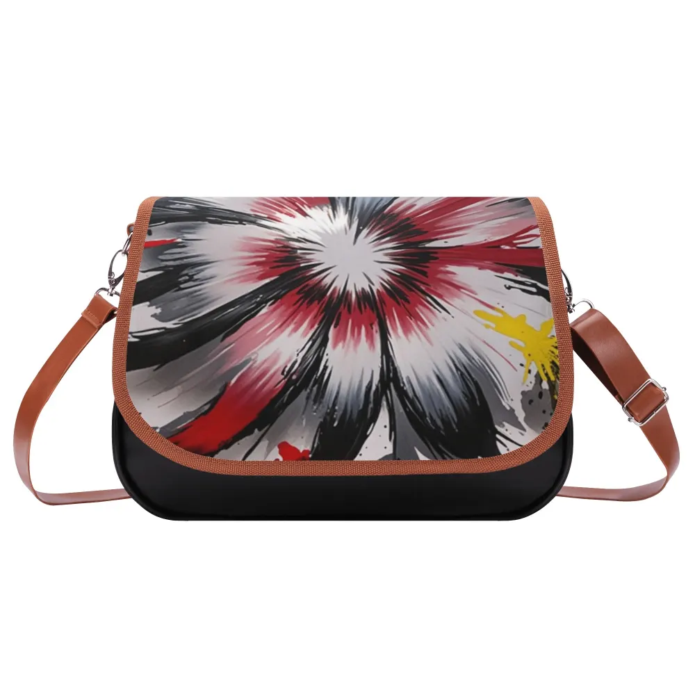 Mutli-colored Petals Classic Leather Shoulder bag