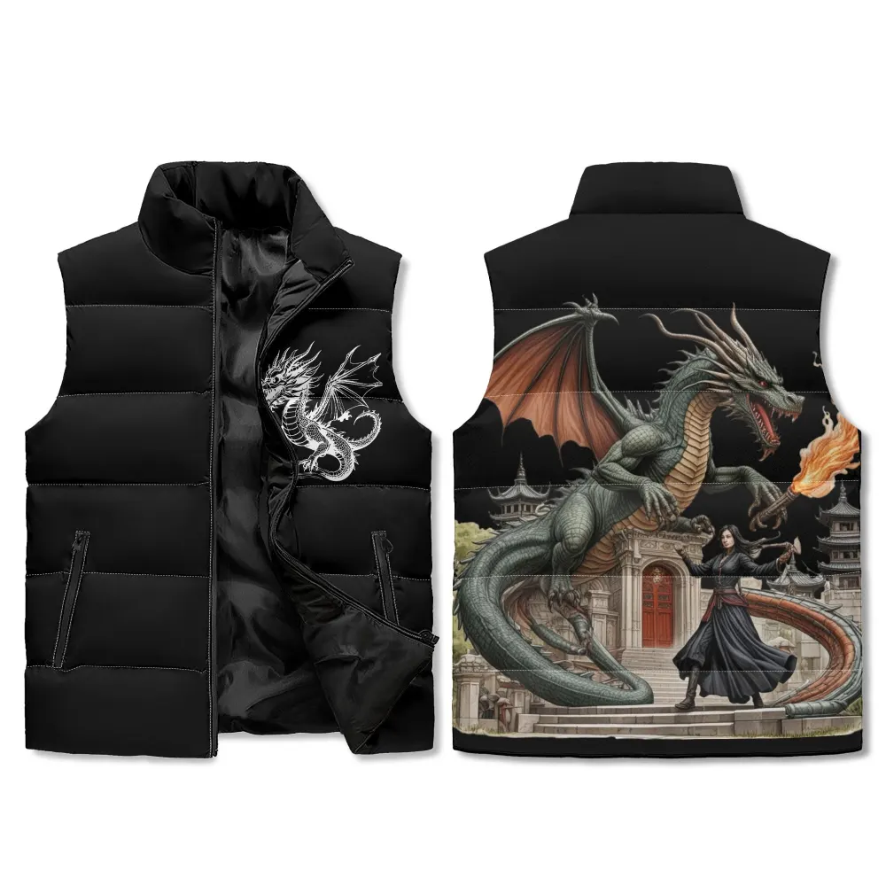 Unisex Lightweight Dragon Puffer Vest