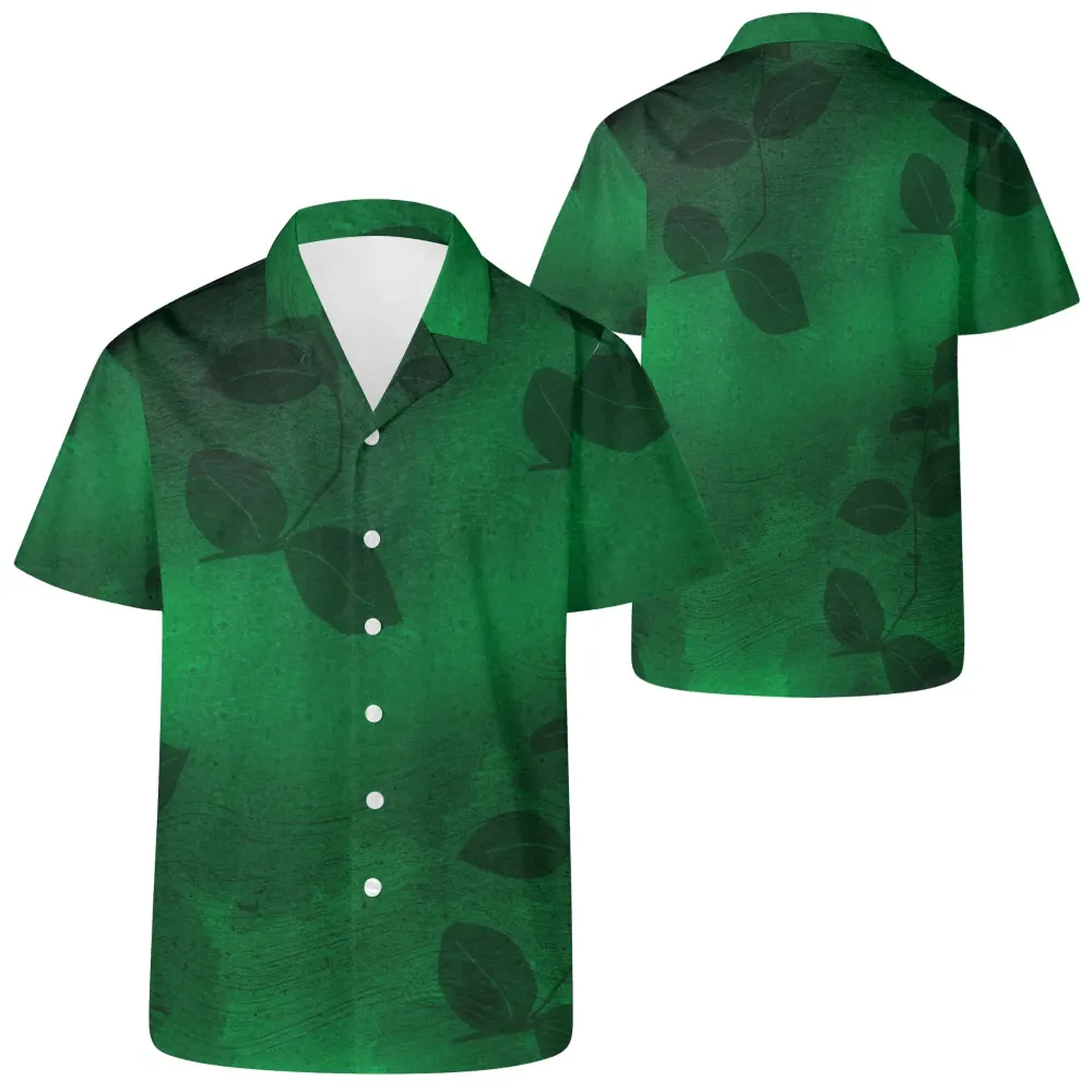 Green Forest Men's All Over Print Casual Hawaiian Shirt
