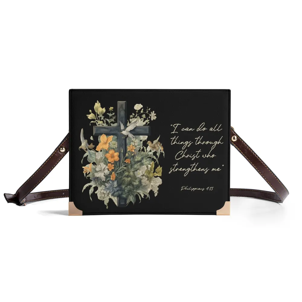 Personalized Holy Bible Handbag Book Cover, Cross-Body FREE SHIPPING