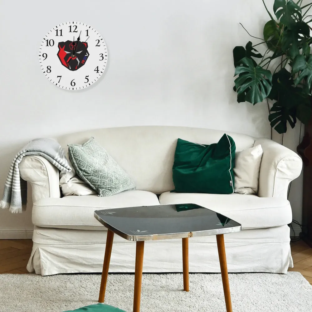 Frameless Wall Clock Round Shape for Kitchen Bedroom Living Room