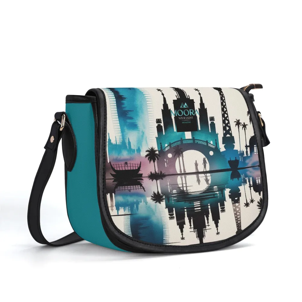 Around Barcelona - Signature Collection | Top-Grain Leather Saddle Bag