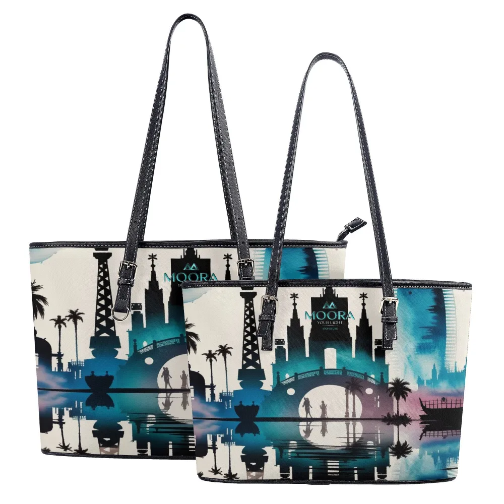 Around Barcelona - PU Leather Tote Bag – Timeless Elegance, Everyday Functionality