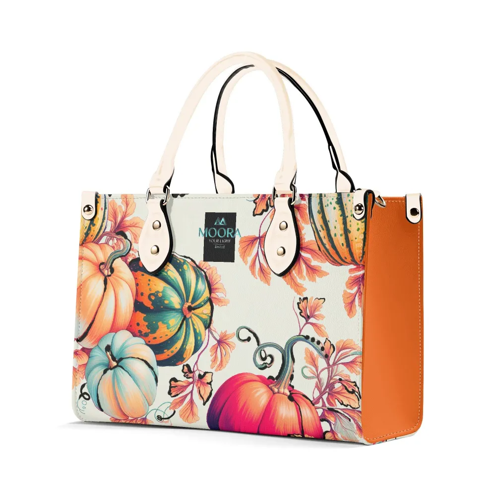 Pumpkin-Luxury Women PU Leather Handbag