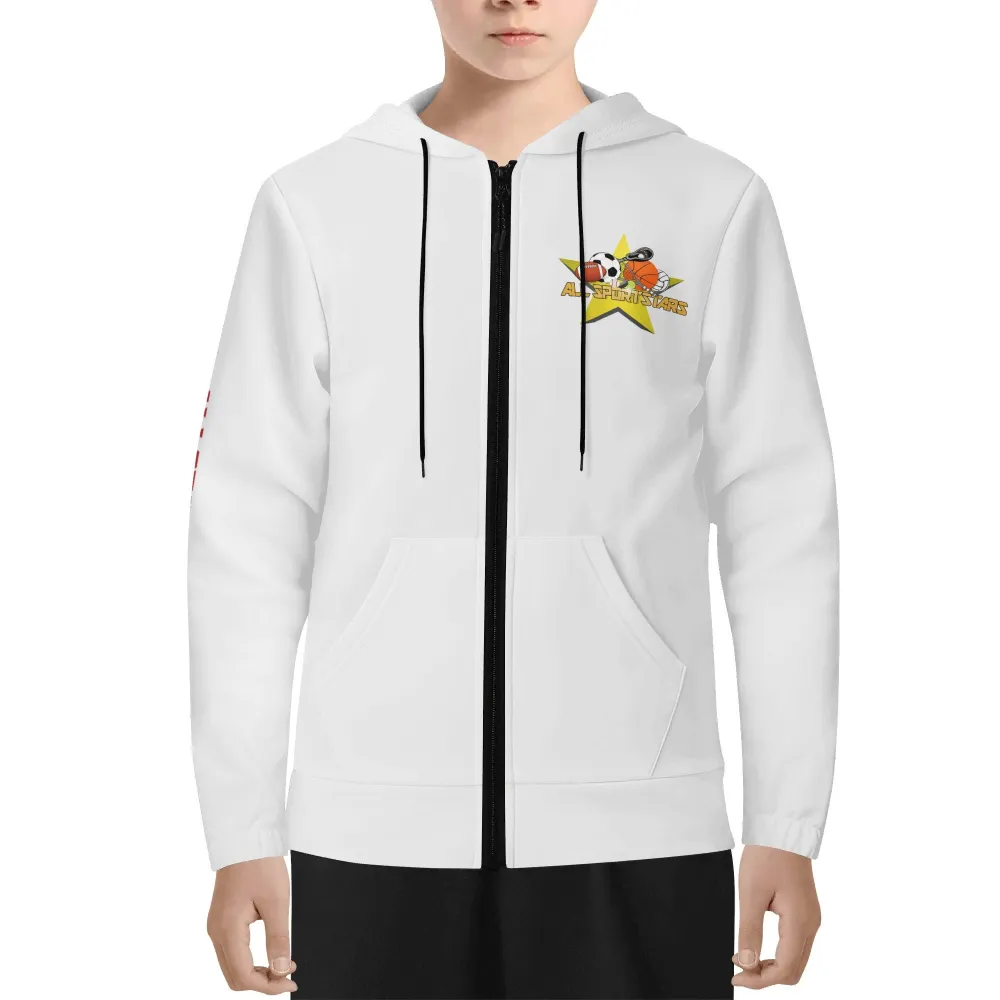 Youth Lightweight Zipper Jumper Sweatshirt Hoodie
