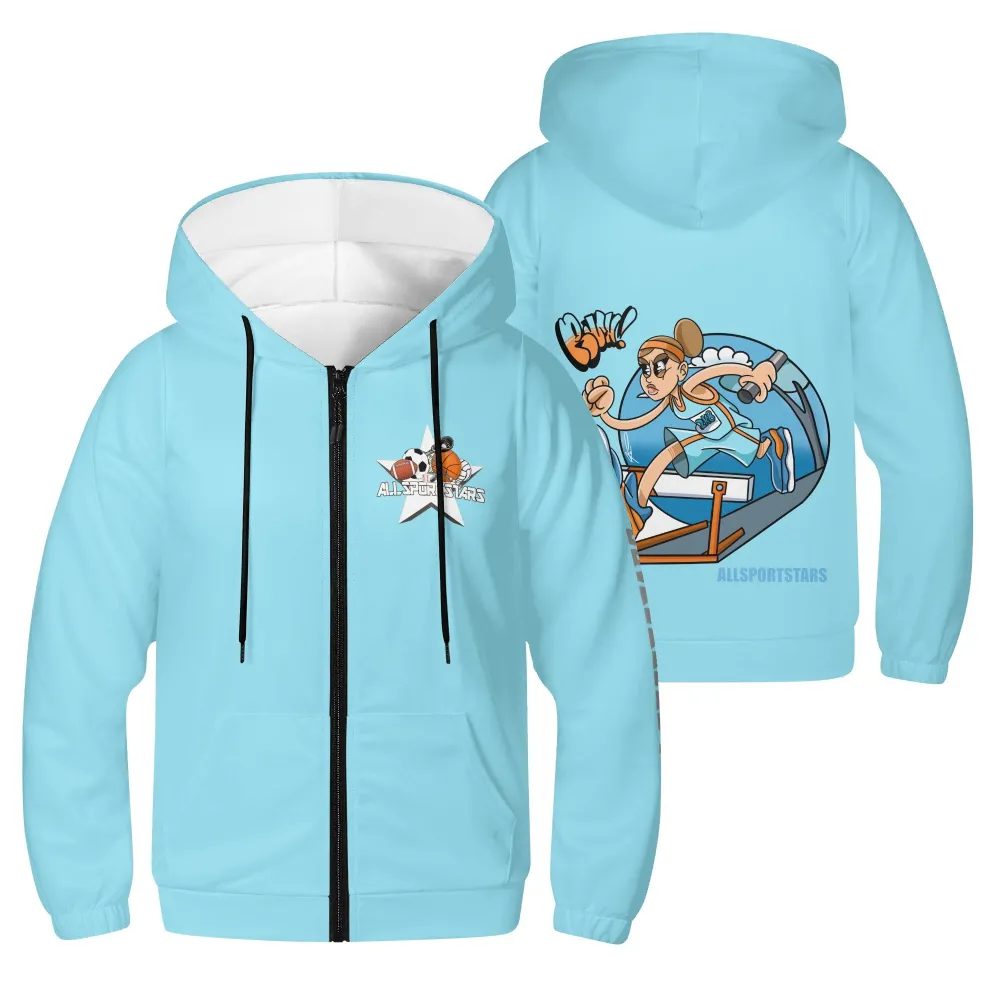 Youth Lightweight Girls Track Zipper Jumper Sweatshirt Hoodie