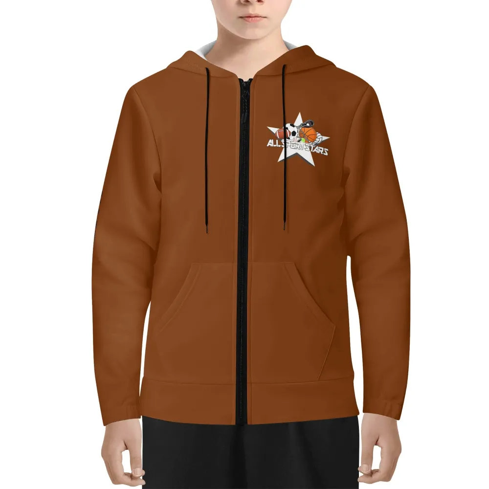 Youth Lightweight Boy's Track Zipper Jumper Sweatshirt Hoodie