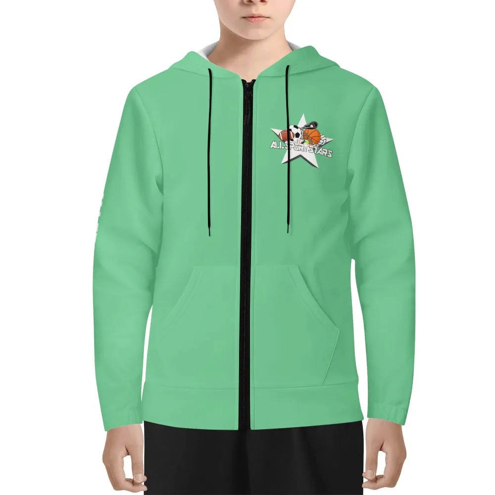 Youth Lightweight Zipper Jumper Sweatshirt Hoodie