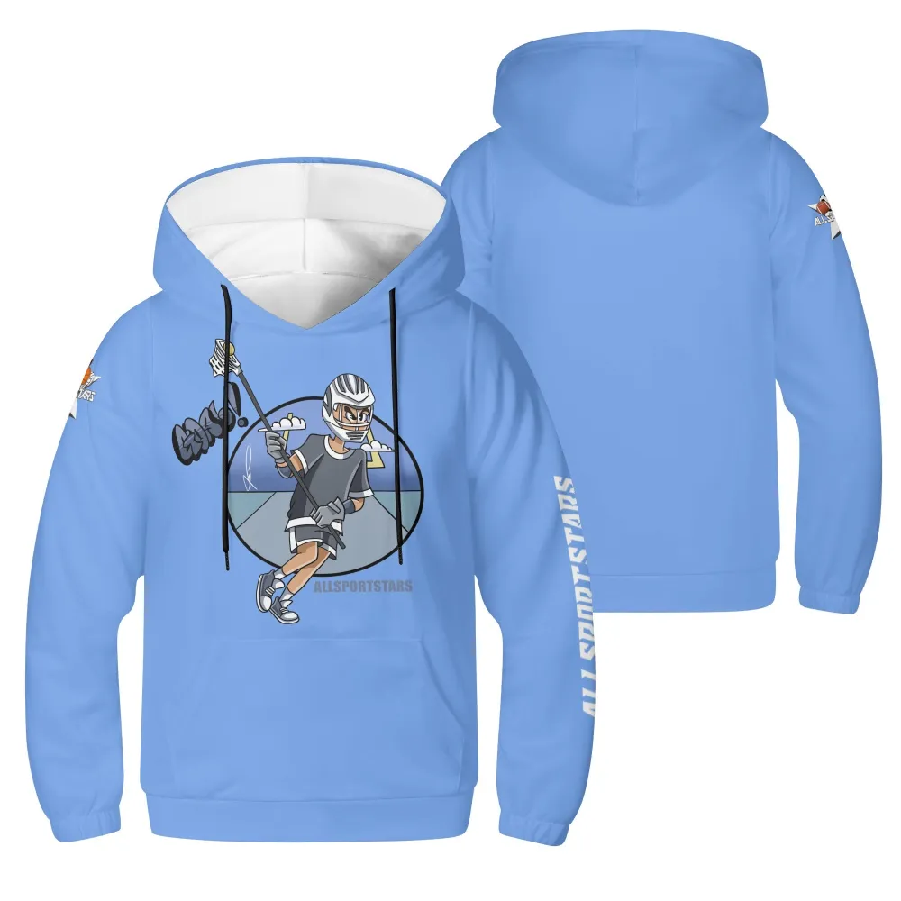 Youth Lightweight Boys Lacrosse All Over Printing Hoodie Sweatshirt