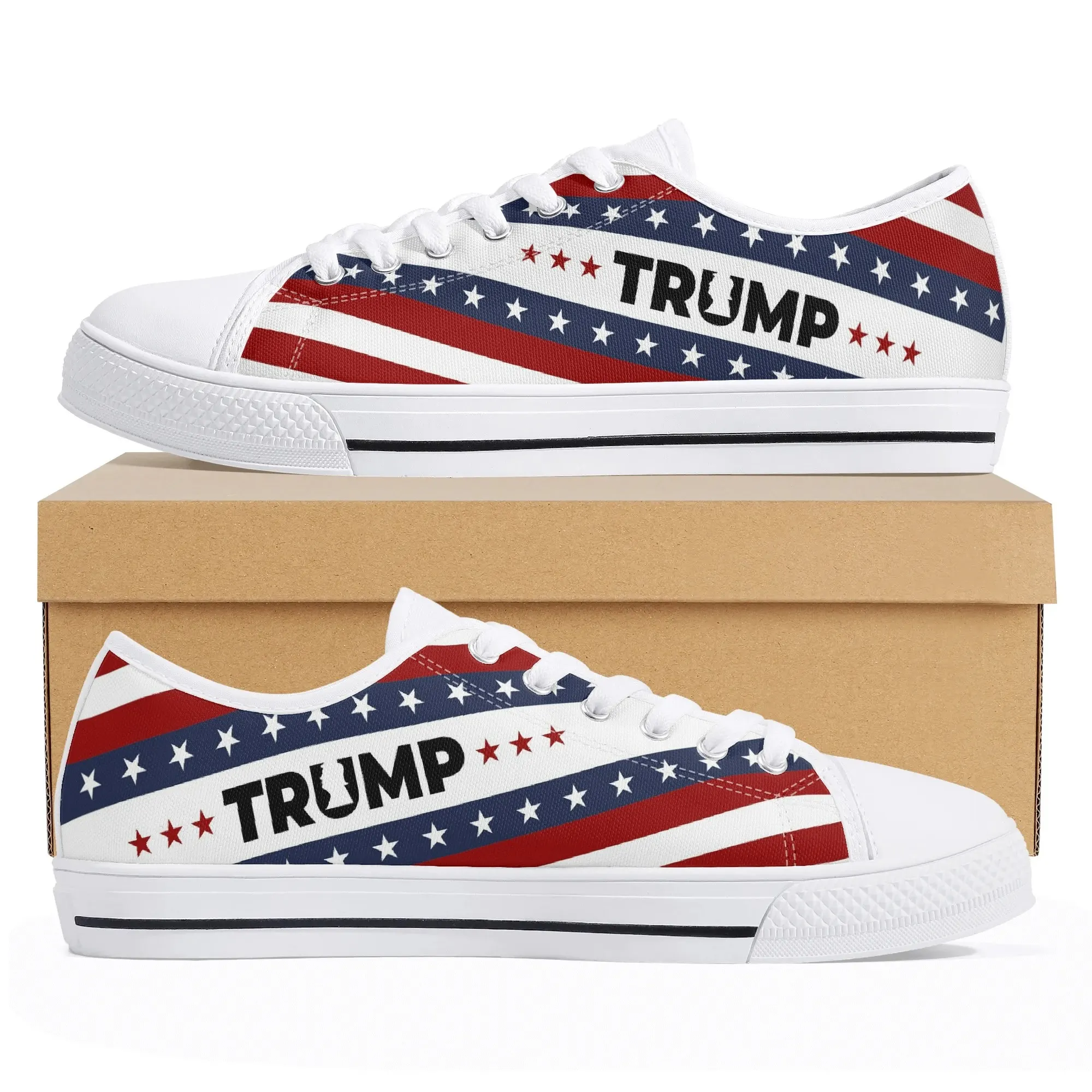 Colorful Shoelace of Men's Low Top Canvas Shoes