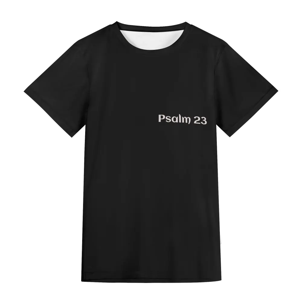 High-Quality Cotton Psalm 23 Shirt - Perfect for Christians.