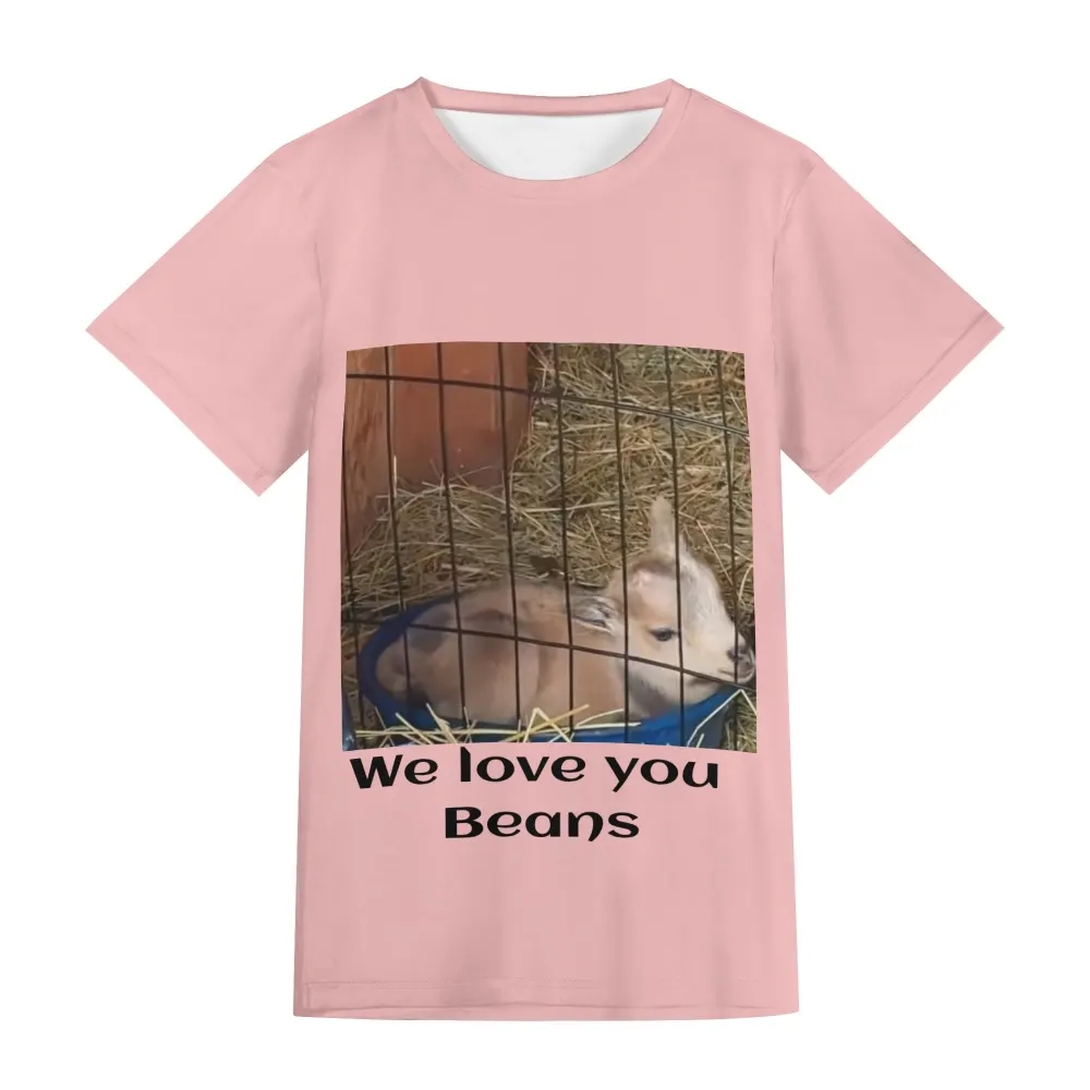 Unisex 'We Love You Beans' Short Sleeve T-Shirt for Men and Women
